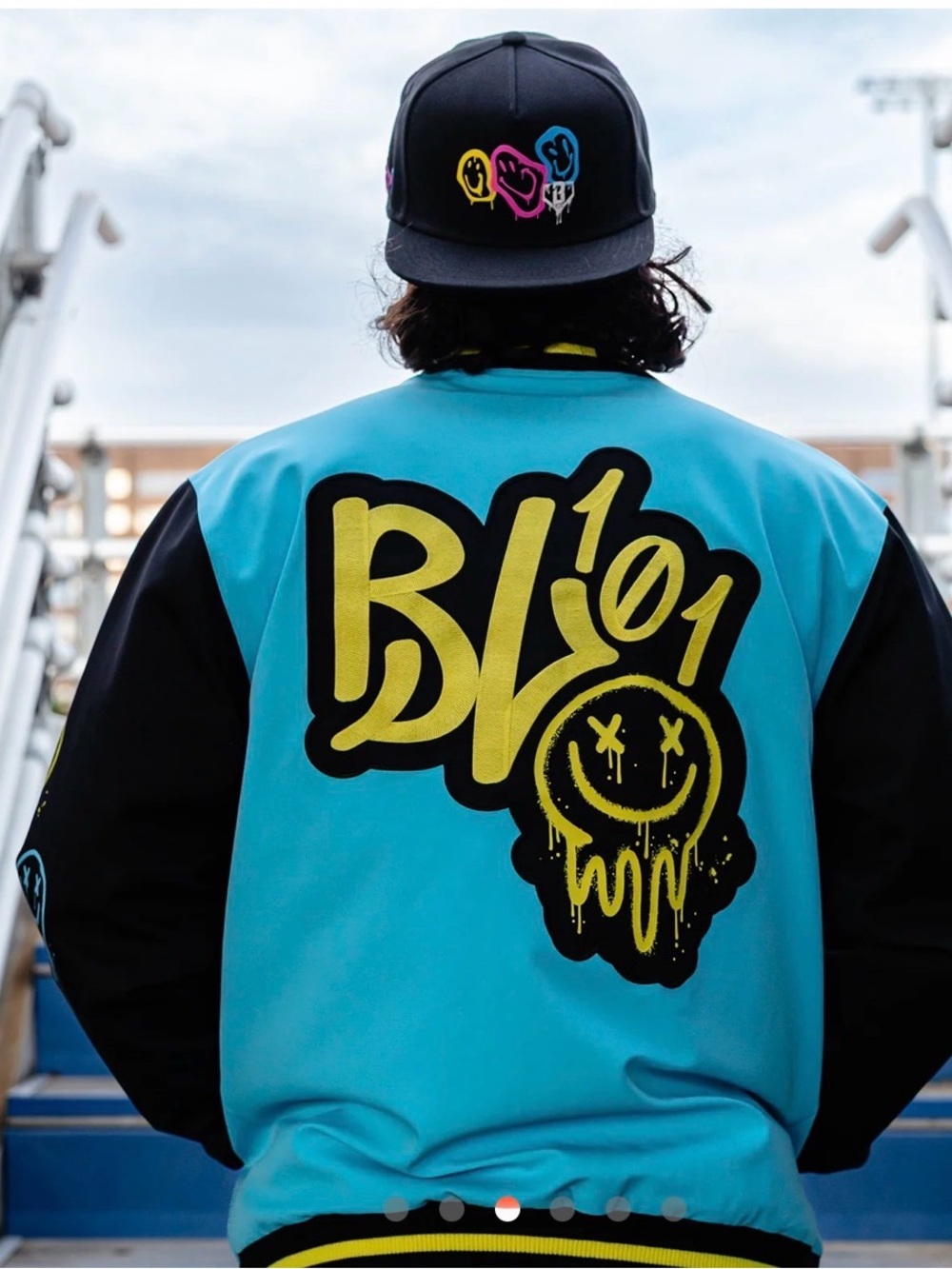 New Baseball Lifestyle 101 BL101 Retro Graffiti Bomber Jacket Men’s XL Embroider